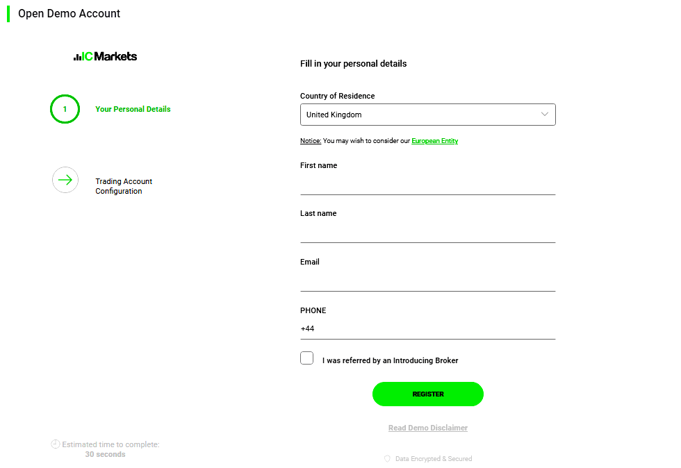 ic markets demo account