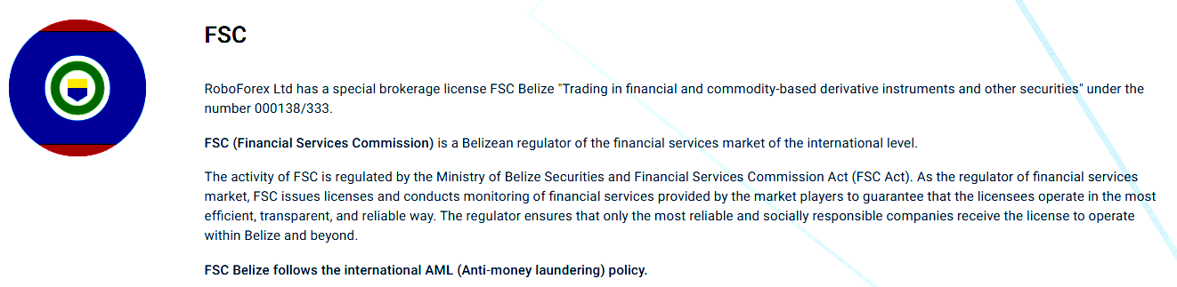 Roboforex regulation